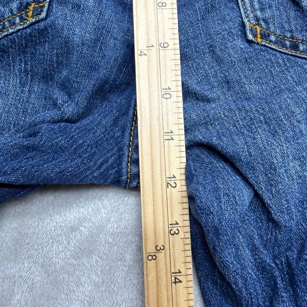 Pilcro‎ Slim Boyfriend Crop Jeans Women's 29 Blue Distressed Denim Anthropologie